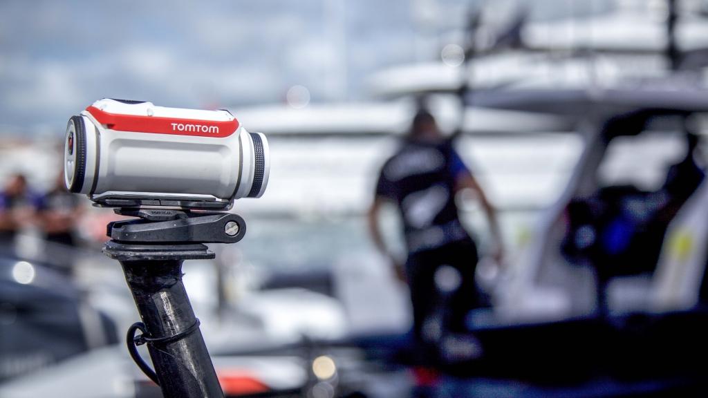 On Board cameras can spot foil cavitation occurring - Emirates Team NZ use the TomTom Bandit which is an action camera with integrated motion sensors including GPS, accelerometer, gyro and pressure sensor that record video and data in an MP4 video file.  © Hamish Hooper/Emirates Team NZ http://www.etnzblog.com