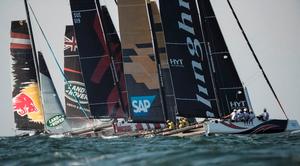 Two of the eight Acts have been completed in Extreme Sailing Series Muscat, Oman, and Qingdao, China. photo copyright Lloyd Images http://lloydimagesgallery.photoshelter.com/ taken at  and featuring the  class