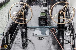 Team CEEREF's golden wheels get a thorough soaking in the torrential rain – RC44 Sotogrande Cup photo copyright Martinez Studio taken at  and featuring the  class