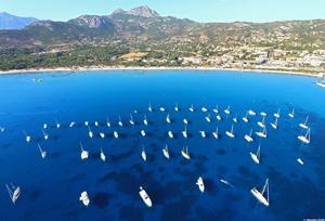 Azure blue water in the Bay of Calvi - GC32 Racing Tour photo copyright Sébastien Aude taken at  and featuring the  class