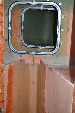 The bow section has been retro fitted with two watertight bulkheads to provide floatation in the event of a collision at sea. photo copyright Golden Globe Race taken at  and featuring the  class