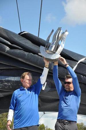 The Black Jack team receive the Citizens of Gladstone trophy - Brisbane to Gladstone Yacht Race photo copyright Shoebox Images taken at  and featuring the  class