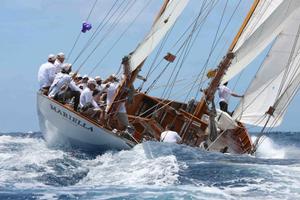Classic Bermudian yawl, Carlo Falcone's 80ft Mariella - Antigua Sailing Week photo copyright  Tim Wright / Photoaction.com http://www.photoaction.com taken at  and featuring the  class
