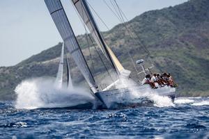 British Swan 82, Stay Calm powers through the surf during Antigua Sailing Week photo copyright Paul Wyeth / www.pwpictures.com http://www.pwpictures.com taken at  and featuring the  class