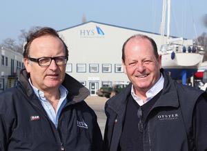 HYS Director, Bertie Bicket & Oyster Group Chief Executive, David Tydeman. photo copyright  Louay Habib taken at  and featuring the  class