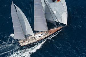 Celebrating his 80th birthday, Sir Peter Harrison's British ketch Sojana missed the record for the Round Antigua Race by one second! photo copyright Paul Wyeth / www.pwpictures.com http://www.pwpictures.com taken at  and featuring the  class