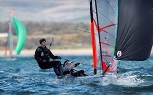 29er sailors Courtney Bilbrough and Hanna Brant - RYA Youth National Championship photo copyright  Paul Wyeth / RYA http://www.rya.org.uk taken at  and featuring the  class