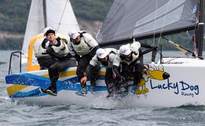 Travis Weisleder's Lucky Dog / Gill Race Team USA848 with 470 class Olympian David Hughes, 2016 Melges 24 World Champion in Miami calling tactics on board - 2017 Melges 24 European Sailing Series ©  IM24CA/ZGN/Mauro Melandri