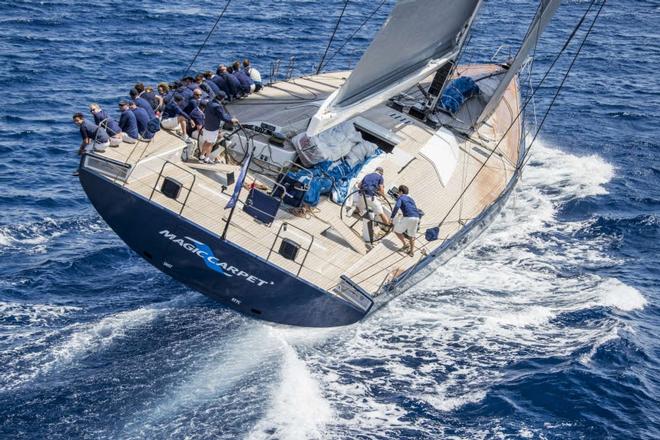Magic Carpet Cubed, Wally Class, Loro Piana Superyacht Regatta 2017. Photo credits: Borlenghi/YCCS/BIM That the breeze continued to build in the afternoon seemed to ensure © Borlenghi / YCCS / BIM