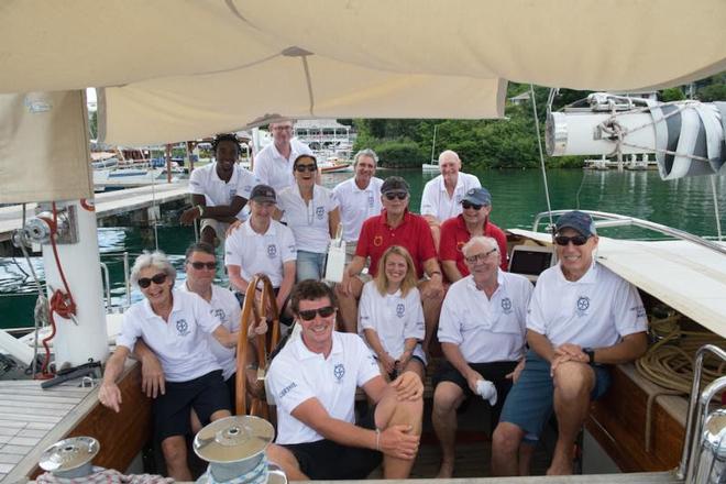 Happy to be here in Bermuda: Having sailed all the way, even in light airs - Team El Oro on board Tim Wilson's classic Australian ketch - Antigua Bermuda Race ©  Ted Martin / Antigua Bermuda Race