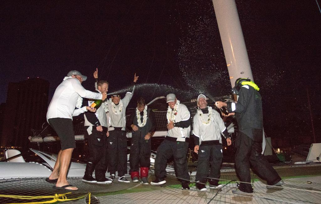 Lloyd Thornburg & Phaedo^3 break the Transpacific World Speed Sailing Record © Rachel Fallon-Langdon / Team Phaedo