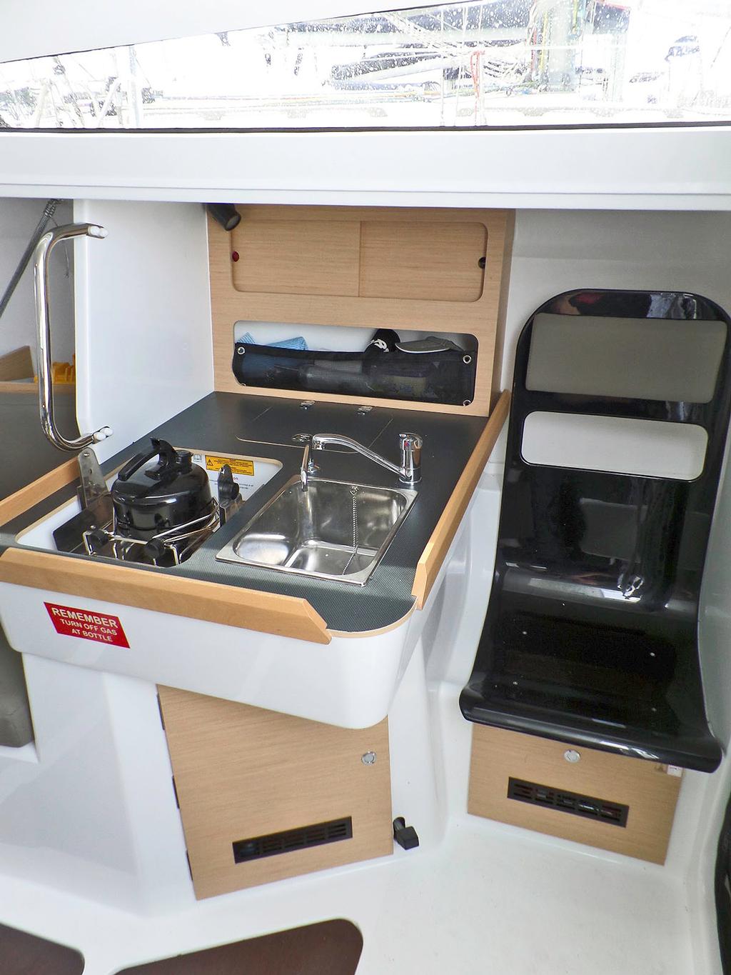 Galley is no nonsense, just like the whole boat. - Jeanneau Sun Fast 3600 © 38 South Boat Sales