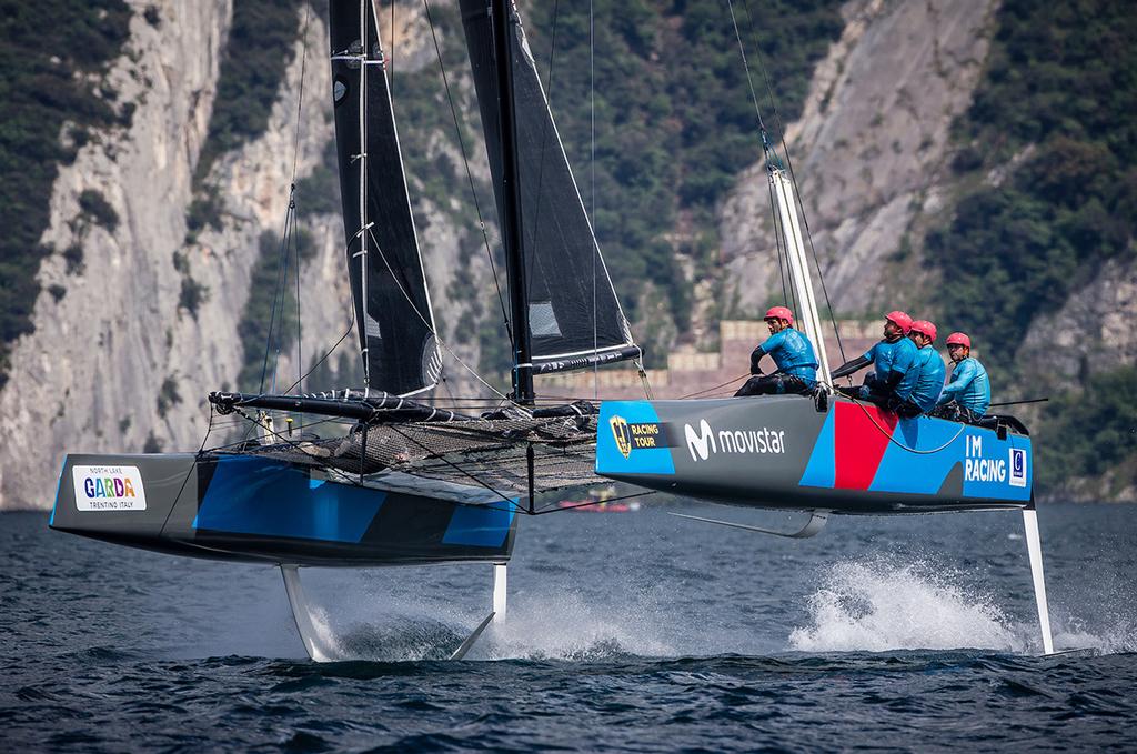 Iker Martinez's I'M Racing Movistar won today's first race - 2017 GC32 Racing Tour © Jesus Renedo / GC32 Racing Tour