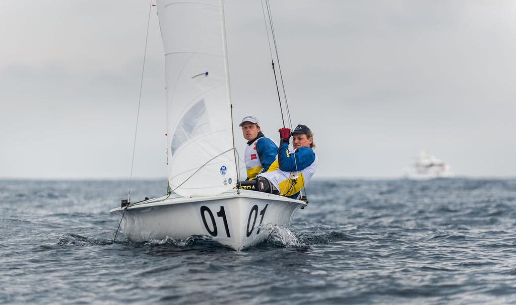 Carl-Fredrik Fock/Marcus Dackhammar (SWE-350)  - 470 European Championship 2017  © Y.C.M. / Mesi