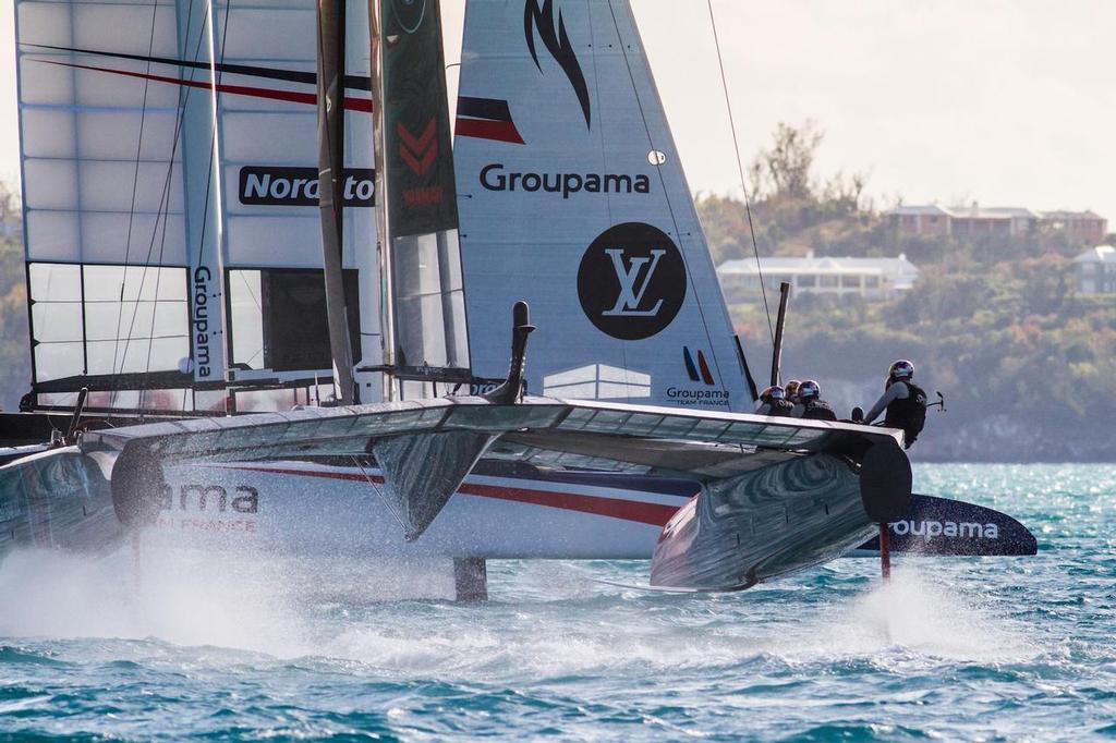  Oracle Team USA - Practice Session 5, Day 1 - May 15, 2017, Great Sound Bermuda © Javier Salinas / Oracle Team USA