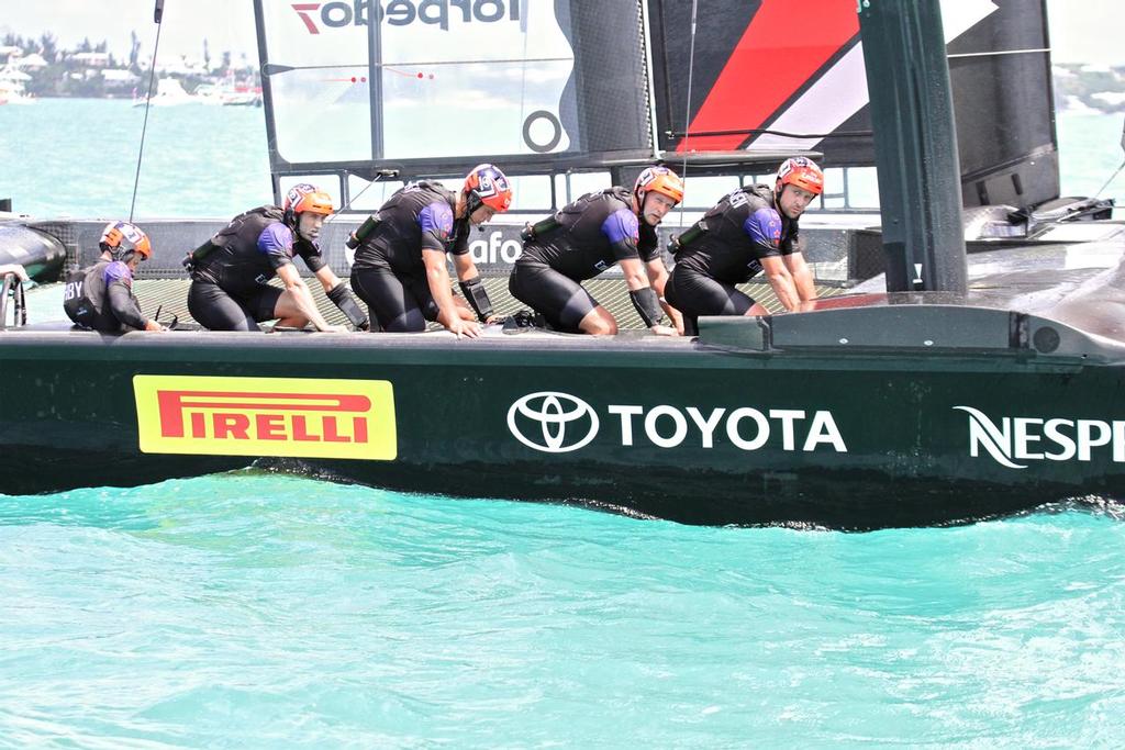 Race 8 - Emirates Team New Zealand's cyclors could be the reason for the team's advantage in bottom end tack and gybing speeds   - 35th America's Cup - Bermuda  May 27, 2017 photo copyright Richard Gladwell www.photosport.co.nz taken at  and featuring the  class