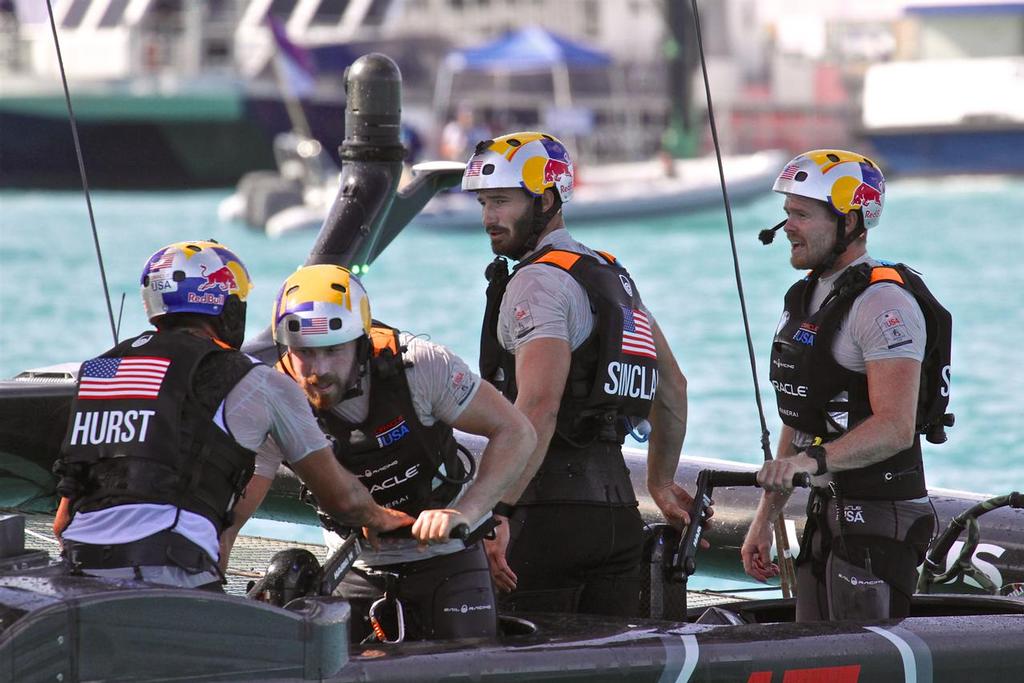Tom Slingsby (right) Oracle Team USA - Race 12  - 35th America’s Cup - Bermuda  May 28, 2017 © Richard Gladwell www.photosport.co.nz