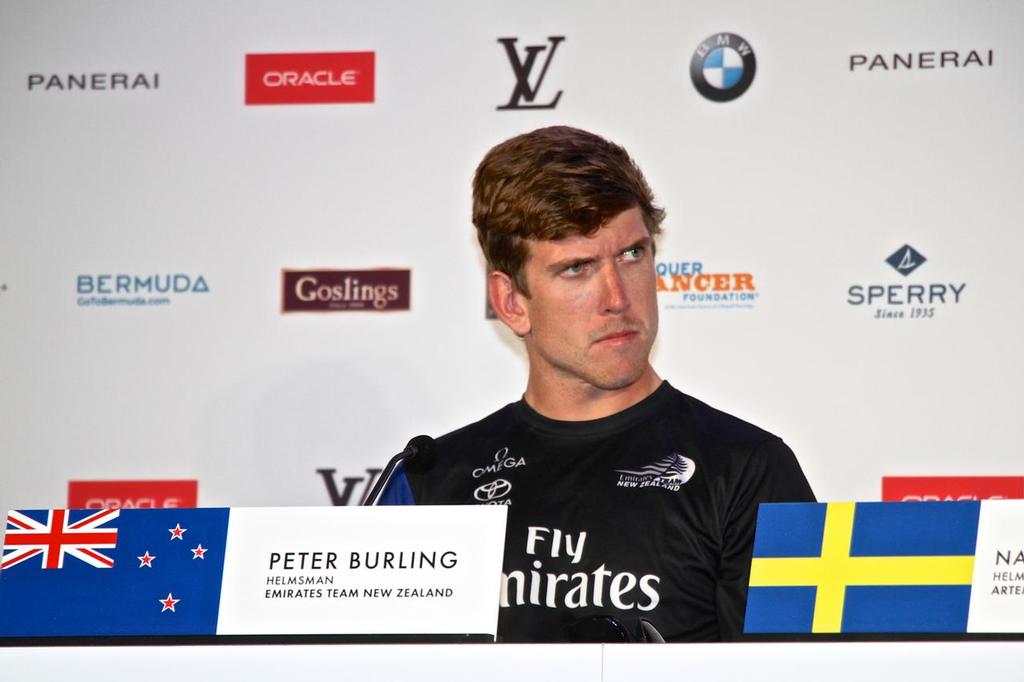 Peter Burling (NZL) - Media Conference - Round Robin 1, Day 3 - 35th America's Cup - Bermuda  May 28, 2017 © Richard Gladwell www.photosport.co.nz