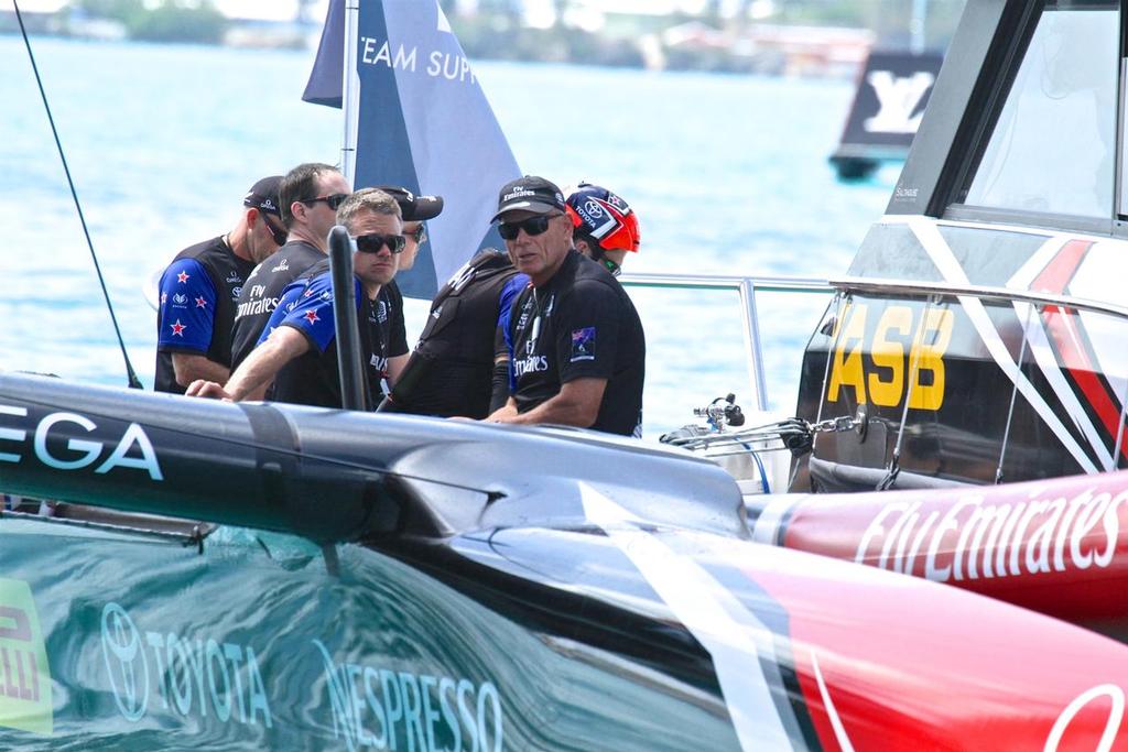 Grant Dalton with the Emirates Team NZ support crew - Round Robin 2 - America's Cup 2017, May 31, 2017 Great Sound Bermuda © Richard Gladwell www.photosport.co.nz