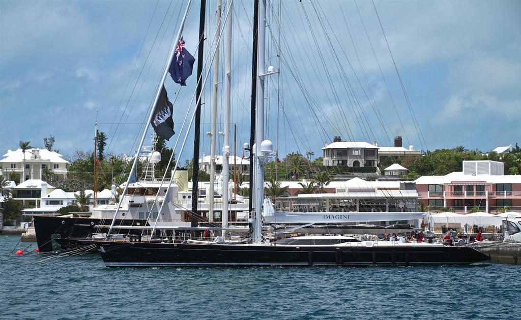 Superyachts in downtown Hamilton - Bermuda - May 24, 2017 photo copyright Richard Gladwell www.photosport.co.nz taken at  and featuring the  class
