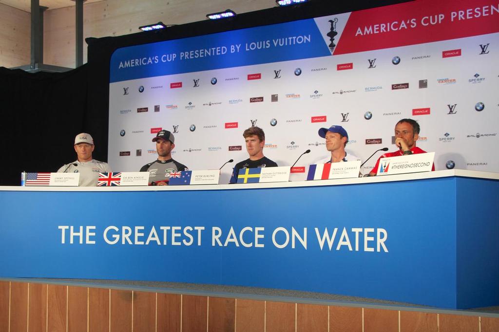 Helmsmen's Media Conference - Round Robin 2, Day 4 - 35th America's Cup - Bermuda  May 30, 2017 © Richard Gladwell www.photosport.co.nz