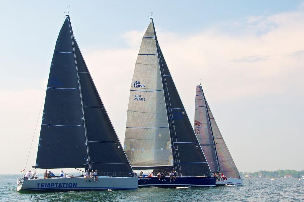 Temptation, Kodiak and High Noon during the Block Island Race photo copyright Storm Trysail Club taken at  and featuring the  class