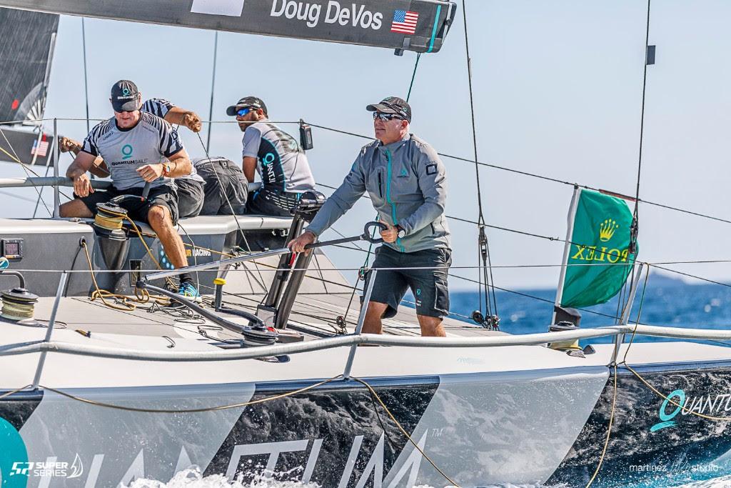 Terry Hutchinson steering Quantum Racing’s race starts - Rolex TP52 World Championship 2017 © Martinez Studio/52 Super Series