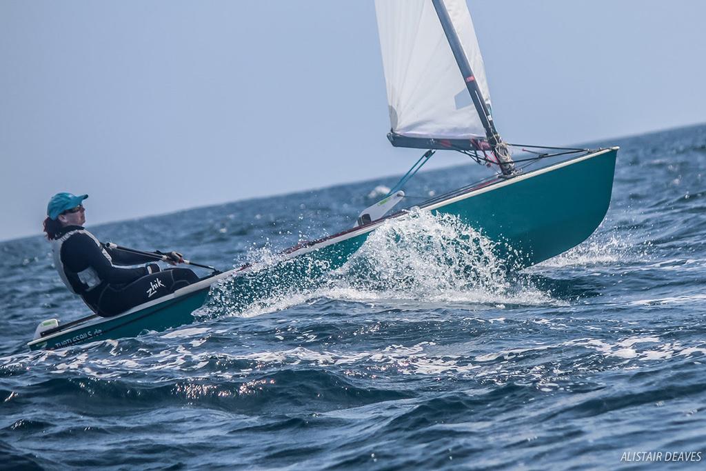 Juliane Hofmann fighting for the new Ladies prize - Penultimate day - 2017 OK Dinghy World Championship ©  Alistair Deaves