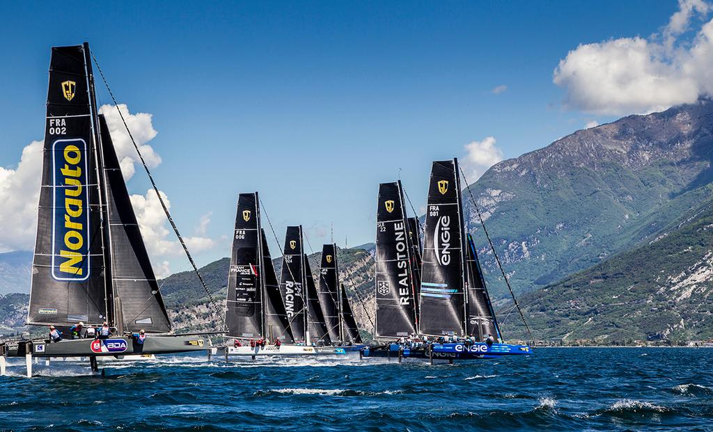 Blasting down the first reach - GC32 Riva Cup 2017 © Jesus Renedo / GC32 Racing Tour