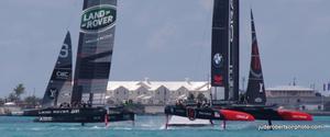 Day 2 – Race 2 – Land Rover BAR and Oracle Team USA - Louis Vuitton America's Cup photo copyright  Jude Robertson http://juderobertsonphoto.wix.com/pix taken at  and featuring the  class