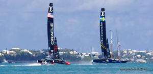 Day 2 – Race 4 – Artemis Racing and Oracle Team USA - Louis Vuitton America's Cup photo copyright  Jude Robertson http://juderobertsonphoto.wix.com/pix taken at  and featuring the  class