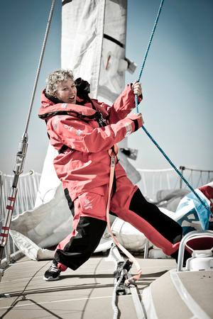 Sanya Serenity Coast skipper Wendy Tuck – Clipper Yacht Race photo copyright Clipper Ventures taken at  and featuring the  class