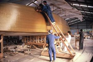  - Construction of NZI Enterprise - maxi yacht for the 1985/86 Whitbread Round the World Race led by Digby Taylor photo copyright SW taken at  and featuring the  class