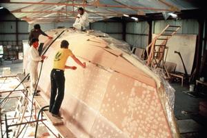  - Construction of NZI Enterprise - maxi yacht for the 1985/86 Whitbread Round the World Race led by Digby Taylor photo copyright SW taken at  and featuring the  class