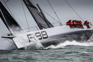 George David's American Maxi Rambler 88 took Line Honours in the RORC Myth of Malham Race photo copyright  Paul Wyeth / RORC taken at  and featuring the  class