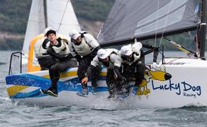 Travis Weisleder's Lucky Dog / Gill Race Team USA848 with 470 class Olympian David Hughes, 2016 Melges 24 World Champion in Miami calling tactics on board - 2017 Melges 24 European Sailing Series photo copyright  IM24CA/ZGN/Mauro Melandri taken at  and featuring the  class