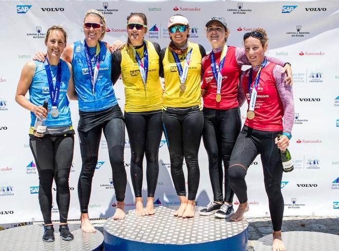 49er FX podium - Sailing World Cup Final © Sailing Energy / World Sailing