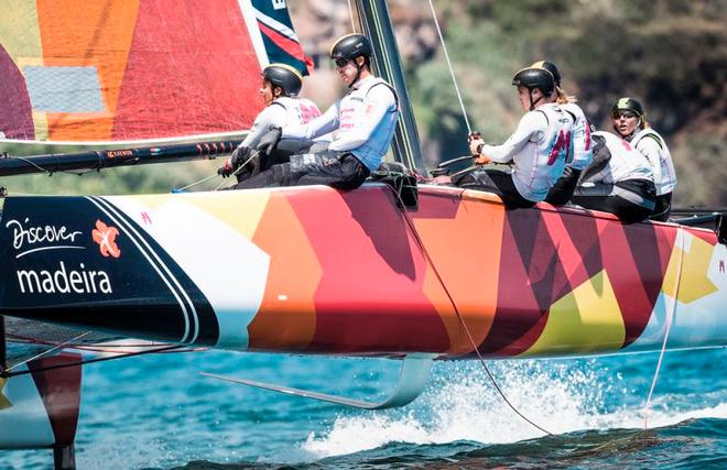 Extreme Sailing Series – Day 3 – Team Extreme took to its home waters in the Madeira Islands, Portugal, on the penultimate day of Act 3. © Lloyd Images http://lloydimagesgallery.photoshelter.com/