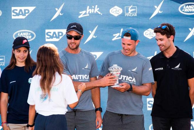 Act 3, Extreme Sailing Series Madeira Islands - Day 4 - NZ Extreme Sailing Team was announced winner of the ‘Green Team’ trophy for its overall approach to sustainability and its environmentally friendly practises. © Lloyd Images http://lloydimagesgallery.photoshelter.com/