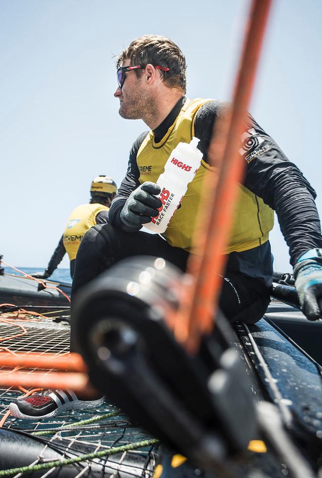 Act 3, Extreme Sailing Series Madeira Islands - Day 4 - Rasmus Køstner - The sailors and the event staff were encouraged to use refillable water bottles instead of single-use bottles. © Lloyd Images http://lloydimagesgallery.photoshelter.com/