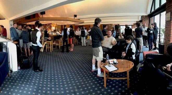 The feisty weather was the big discussion in the Upper Bar at the Royal Southern Yacht Club - J/70 European Championship ©  Key Yachting / Louay Habib