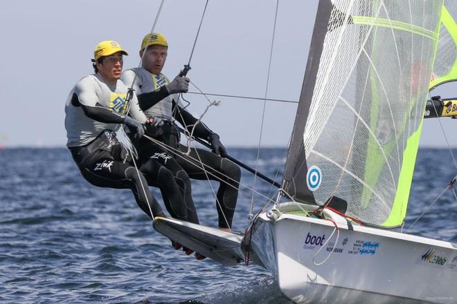 The Brazilian five-time Olympic medallist Robert Scheidt sits two points off the lead after the first three races of Kieler Woche ©  Kieler Woche / segel-bilder.de