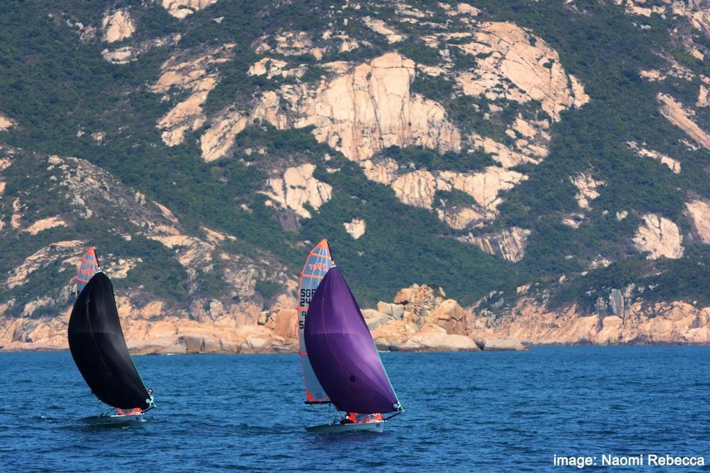 29ers at Hong Kong Race Week sailing the race track of the 2018 Zhik 29er World Championship 2018 in Hong Kong ©  RHKYC / Naomi Rebecca