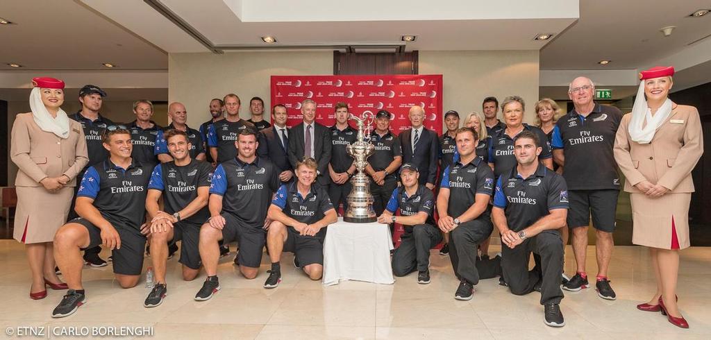 Emirates Team New Zealand stops over in Dubai on the way home to New Zealand &copy; ETNZ/Carlo Borlenghi