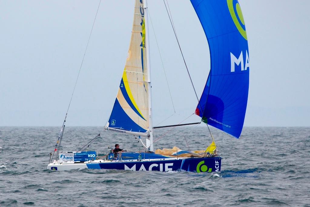 Martin Le Pape (Skipper Macif 2017) during the 4th stage of the Solitaire Urgo Le Figaro between Concarneau and Dieppe © Alexis Courcoux