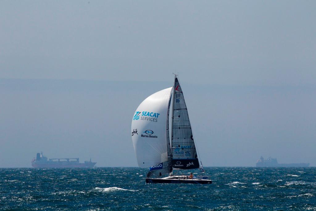 Alan Roberts (Seacat Sevices) during the 4th stage of the Solitaire Urgo Le Figaro between Concarneau and Dieppe © Alexis Courcoux
