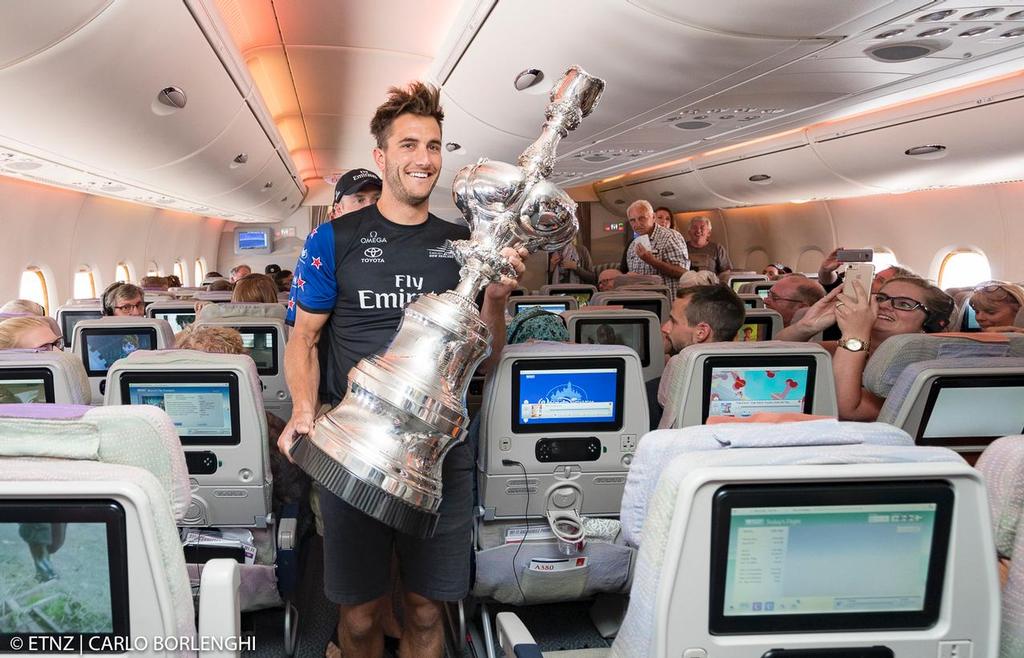 Emirates Team New Zealand <br />
Fly to Auckland with the America's Cup © ETNZ/Carlo Borlenghi