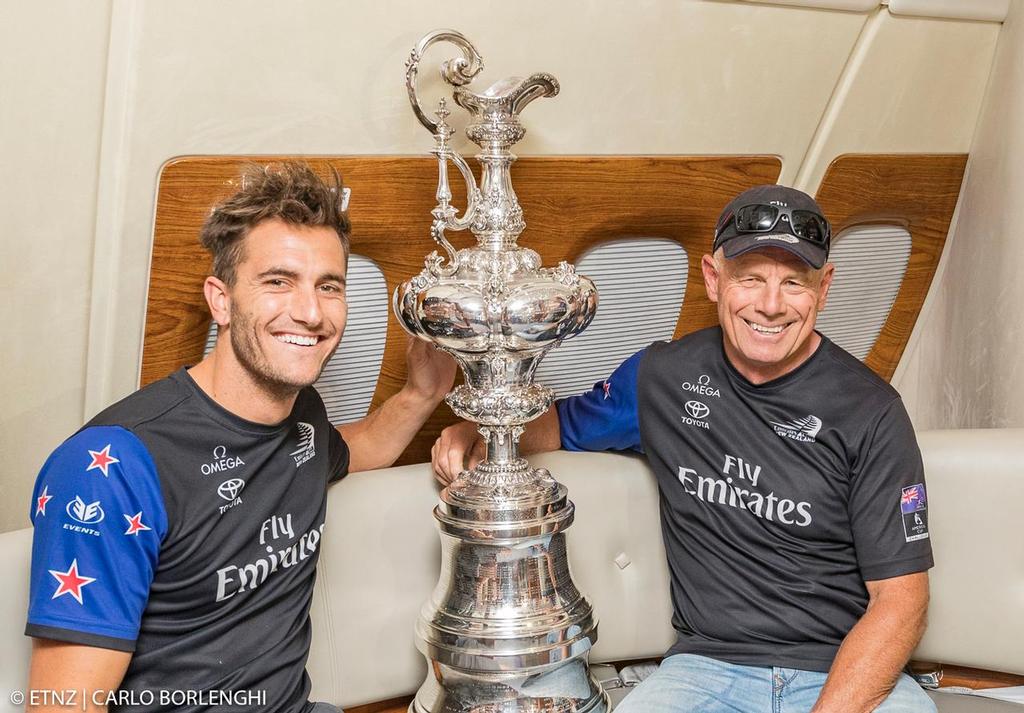 Emirates Team New Zealand fly to Auckland with the America's Cup - photo © ETNZ/Carlo Borlenghi