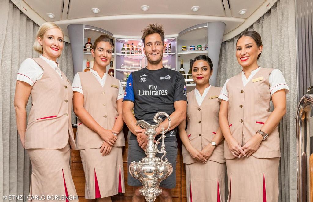 Emirates Team New Zealand <br />
Fly to Auckland with the America's Cup © ETNZ/Carlo Borlenghi