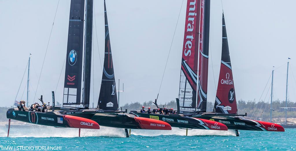 35th America's Cup Match - Race Day 2 - Emirates Team New Zealand and ORACLE TEAM USA photo copyright  BMW | Studio Borlenghi taken at  and featuring the  class